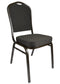 Chivari Black with Gold Dot Fabric Gold Vein Steel Frame Crown Back Banquet Chair CQCFBD-ZF-T