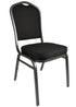 Chivari Black Fabric Silver Vein Steel Frame Crown Back Banquet Chair CQCFB-ZF-T