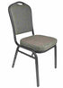 Chivari Charcoal Gray Fabric Silver Vein Steel Frame Crown Back Banquet Chair CQCFG-ZF-T
