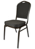 Chivari Black with Gold Dot Fabric Gold Vein Steel Frame Crown Back Banquet Chair CQCFBD-ZF-T