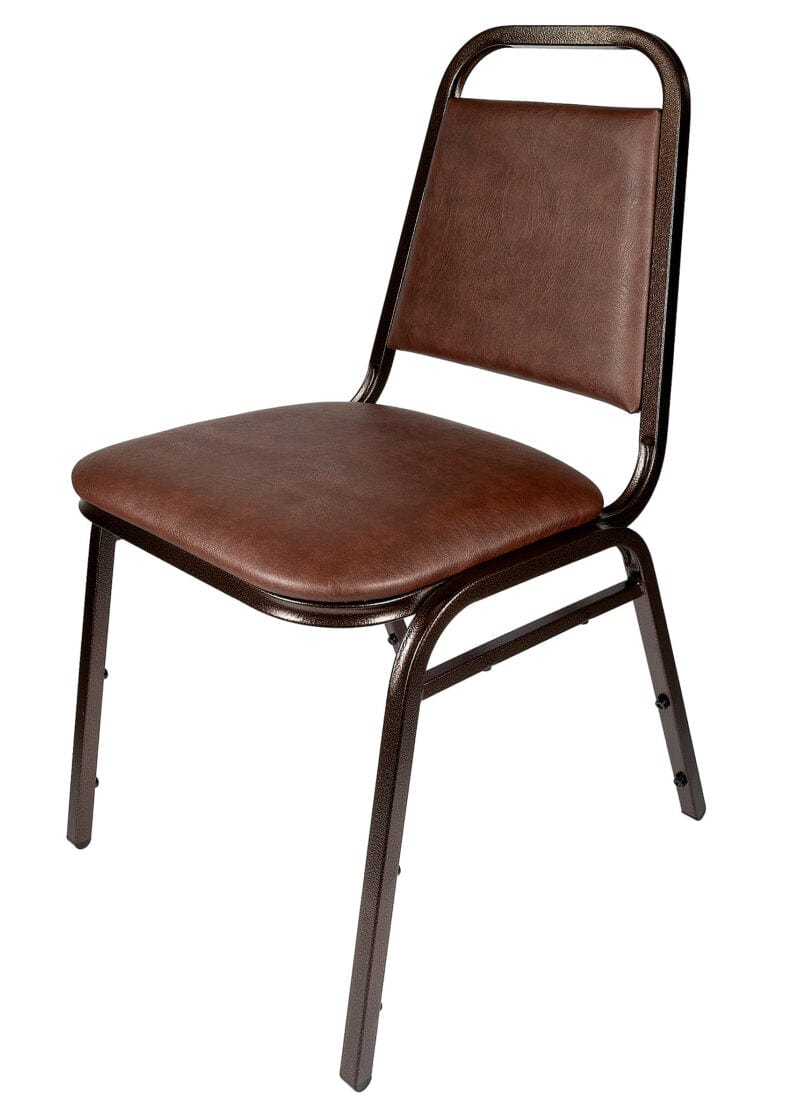 Chivari Brown Vinyl Copper Vein Steel Frame Trapezoid Back 32