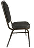 Chivari Black with Gold Dot Fabric Gold Vein Steel Frame Crown Back Banquet Chair CQCFBD-ZF-T
