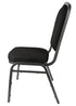Chivari Black Fabric Silver Vein Steel Frame Crown Back Banquet Chair CQCFB-ZF-T