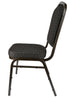 Chivari Black with Gold Dot Fabric Gold Vein Steel Frame Crown Back Banquet Chair CQCFBD-ZF-T