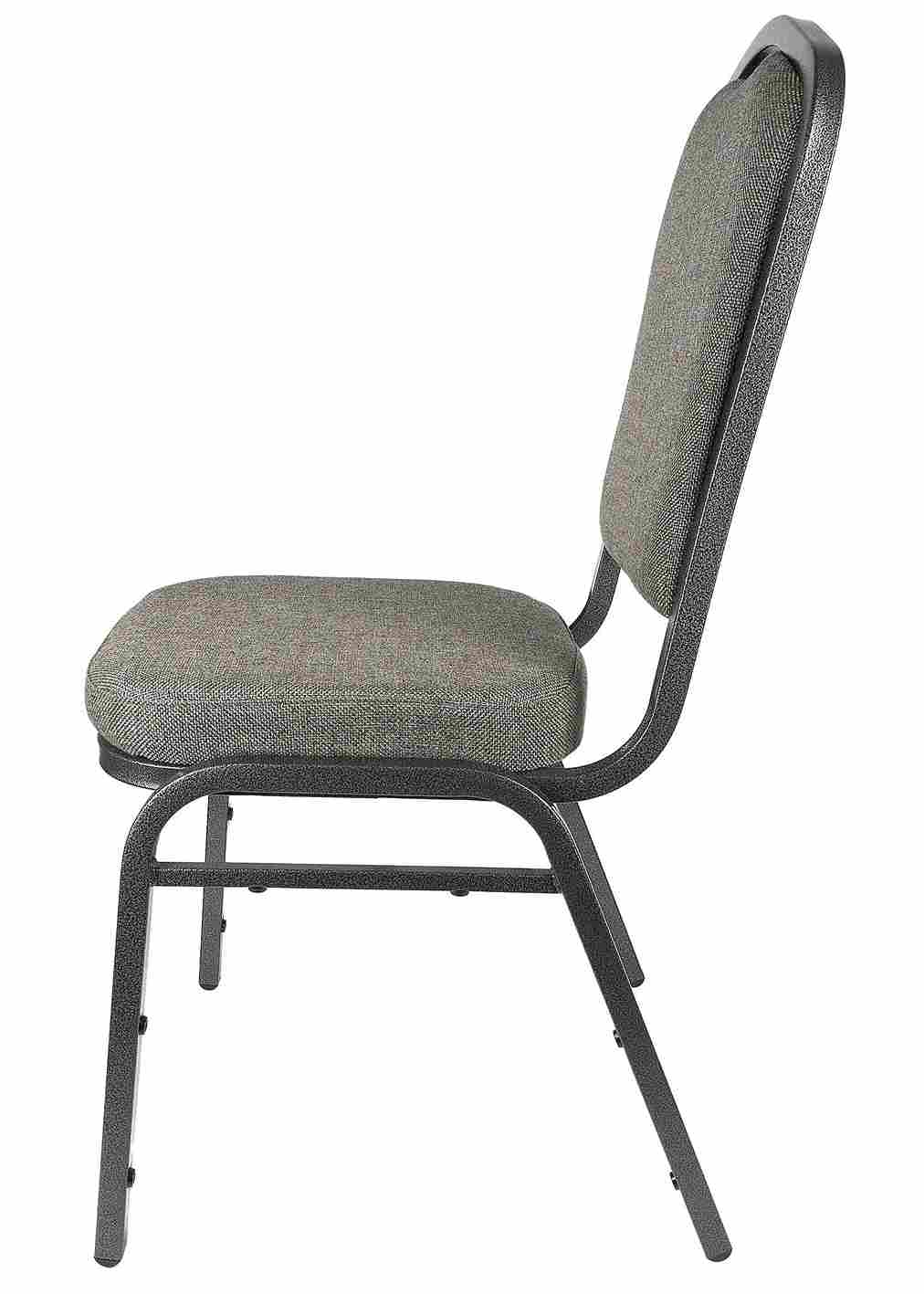 Chivari Charcoal Gray Fabric Silver Vein Steel Frame Crown Back Banquet Chair CQCFG-ZF-T