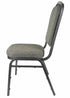 Chivari Charcoal Gray Fabric Silver Vein Steel Frame Crown Back Banquet Chair CQCFG-ZF-T