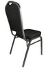 Chivari Black Fabric Silver Vein Steel Frame Crown Back Banquet Chair CQCFB-ZF-T
