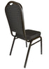 Chivari Black with Gold Dot Fabric Gold Vein Steel Frame Crown Back Banquet Chair CQCFBD-ZF-T