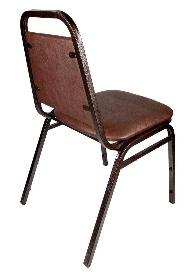 Chivari Brown Vinyl Copper Vein Steel Frame Trapezoid Back 32