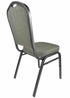 Chivari Charcoal Gray Fabric Silver Vein Steel Frame Crown Back Banquet Chair CQCFG-ZF-T
