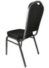 Chivari Black Fabric Silver Vein Steel Frame Crown Back Banquet Chair CQCFB-ZF-T