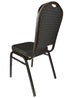 Chivari Black with Gold Dot Fabric Gold Vein Steel Frame Crown Back Banquet Chair CQCFBD-ZF-T