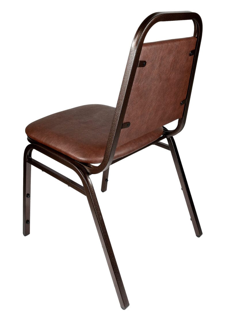 Chivari Brown Vinyl Copper Vein Steel Frame Trapezoid Back 32