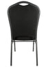 Chivari Black Fabric Silver Vein Steel Frame Crown Back Banquet Chair CQCFB-ZF-T