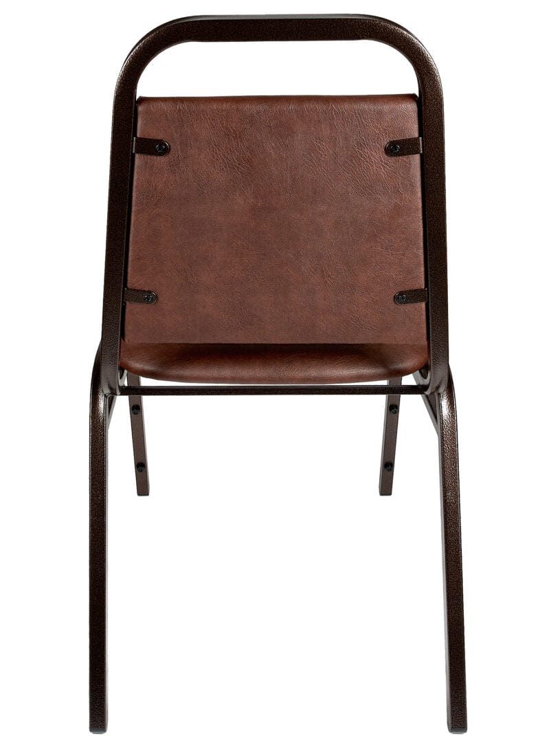 Chivari Brown Vinyl Copper Vein Steel Frame Trapezoid Back 32