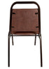 Chivari Brown Vinyl Copper Vein Steel Frame Trapezoid Back 32" Banquet Chair CQTVBR-ZF-T