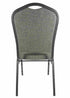 Chivari Charcoal Gray Fabric Silver Vein Steel Frame Crown Back Banquet Chair CQCFG-ZF-T