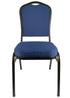 Chivari Navy Blue with Gold Dot Fabric Gold Vein Steel Frame Crown Back Banquet Chair CQCFBLUD-ZF-T