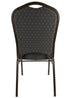 Chivari Black with Gold Dot Fabric Gold Vein Steel Frame Crown Back Banquet Chair CQCFBD-ZF-T