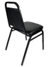 Chivari Black 32" Vinyl Steel Frame Trapezoid Back Banquet Chair CQTVB-ZF-T