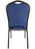 Chivari Navy Blue with Gold Dot Fabric Gold Vein Steel Frame Crown Back Banquet Chair CQCFBLUD-ZF-T