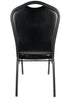 Chivari Black Vinyl Silver Vein Steel Frame Crown Back Banquet Chair CQCVB-ZF-T