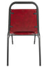 Chivari Burgundy Vinyl Silver Vein Steel Frame Trapezoid Back 32" Banquet Chair CQTVBU-ZF-T