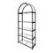 Chivari Black 84" Metal Back Bar 4 Tier with glass shelves BAR-BACK-MABLK-KT-AX