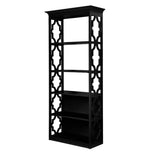 Black Back Bar Shelving Unit 88" Tall - Moroccan Style 4 Tiers