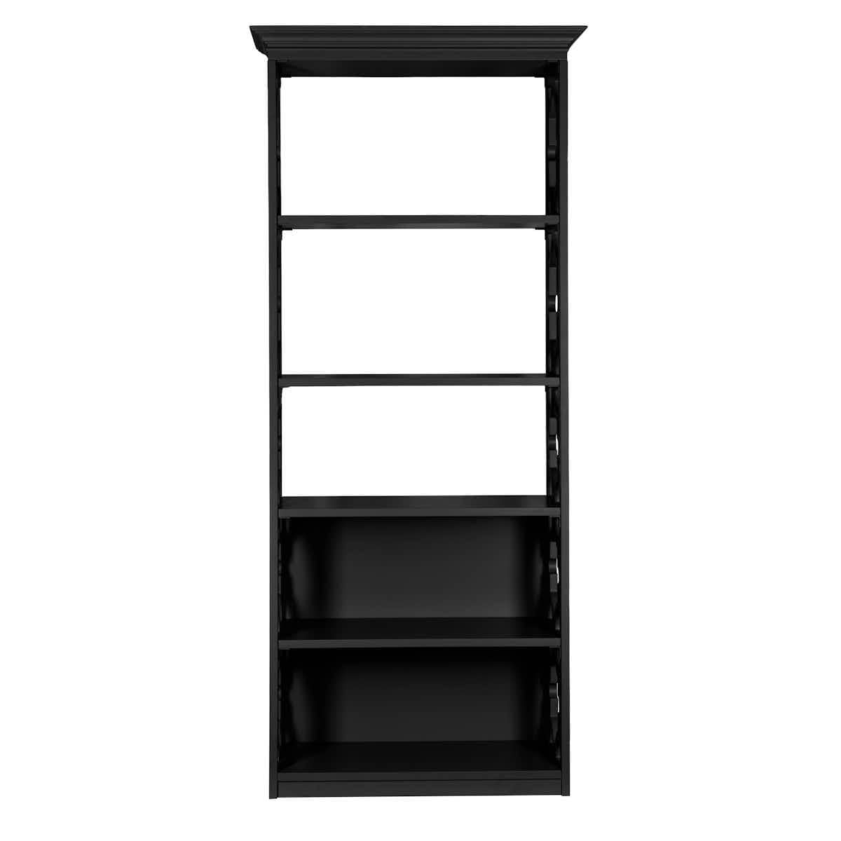 Chivari Black Back Bar Shelving Unit 88" Tall - Moroccan Style 4 Tiers BAR-BACK-MRBL-KT-AX