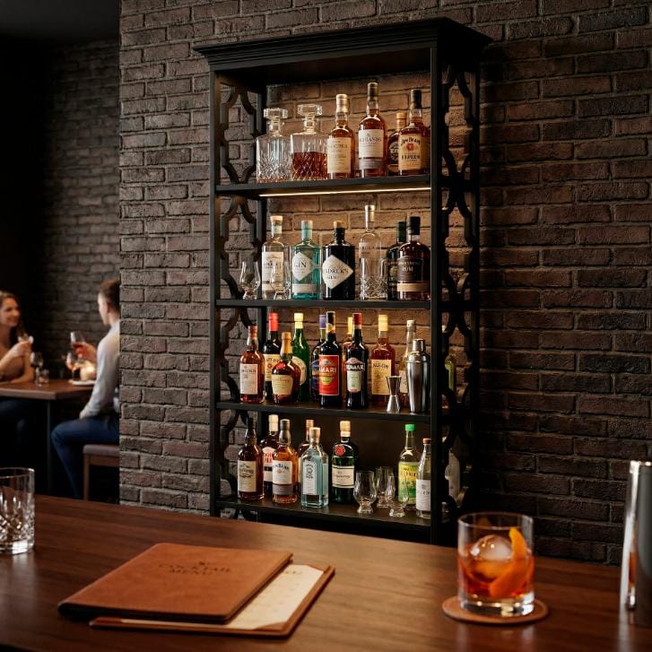 Chivari Black Back Bar Shelving Unit 88