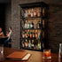 Chivari Black Back Bar Shelving Unit 88" Tall - Moroccan Style 4 Tiers BAR-BACK-MRBL-KT-AX