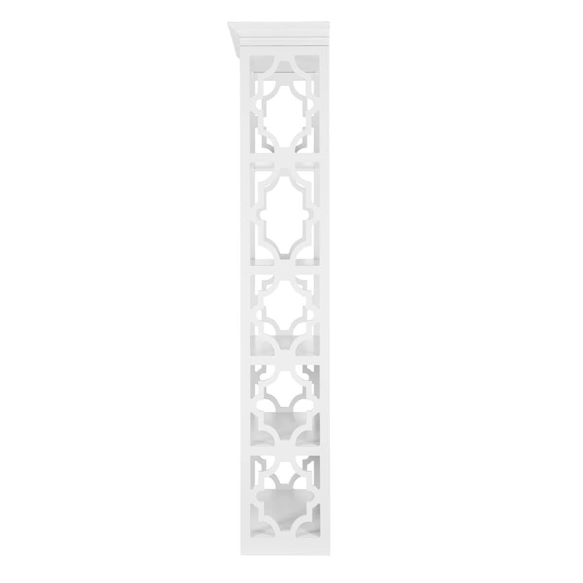 Chivari White Back Bar Shelving Unit 88" Tall - Moroccan Style 4 Tiers BAR-BACK-MRWH-KT-AX