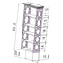 Chivari White Back Bar Shelving Unit 88" Tall - Moroccan Style 4 Tiers BAR-BACK-MRWH-KT-AX