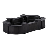 50' Black Portable Folding Bar - 11 Piece Set Three Panel Front - Long Island