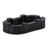 50' Black Portable Folding Bar - 11 Piece Set Three Panel Front - Long Island