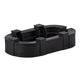 50' Black Portable Folding Bar - 11 Piece Set Three Panel Front - Long Island