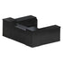 22' Black Portable Folding Bar - 5 Piece Set Reversible Panel Front - Spritz