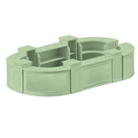 50' Sage Green Portable Folding Bar - 11 Piece Set Single Panel Front - Long Island
