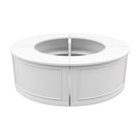 28' White Portable Folding Bar - 4 Piece Set Single Panel Front - Manhattan