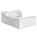 22' White Portable Folding Bar - 5 Piece Set Reversible Panel Front - Spritz