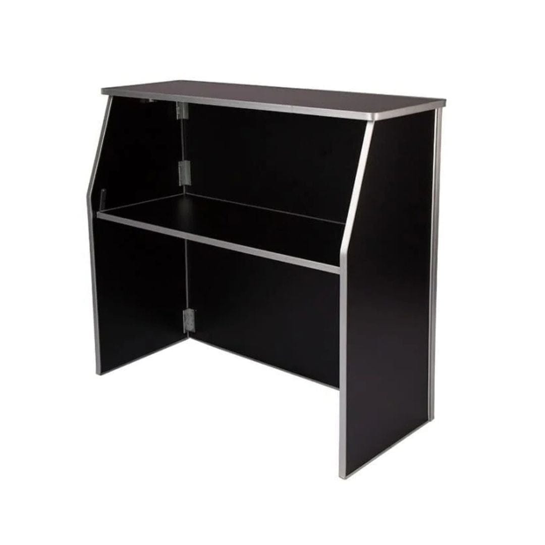Chivari Black 42" Tall 48" Wide Portable Folding Bar BAR-FOLD-48-BLACK-AX-T