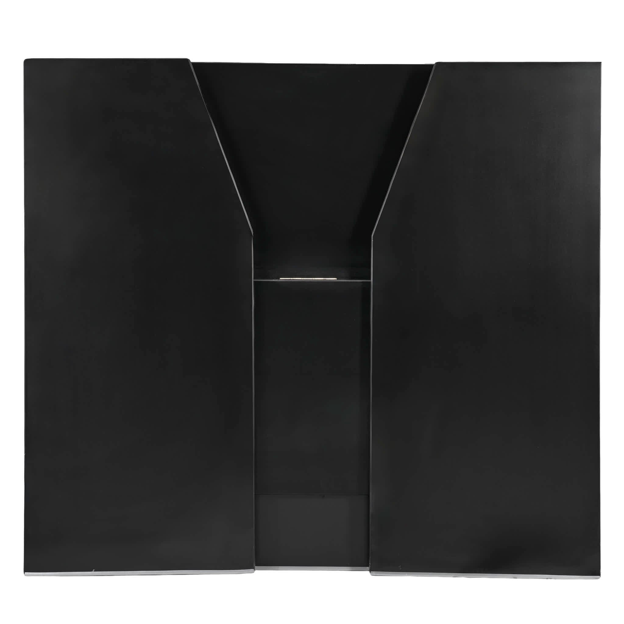 Chivari Scratch and Dent Black 42" Tall x 48" Long Portable Foldable Bar Laminate Surface BAR-FOLD-48-BLKVYL-AX-T-SD