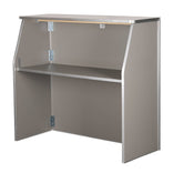 42" Tall x 48" Long Gray Portable Folding Bar Laminate Surface