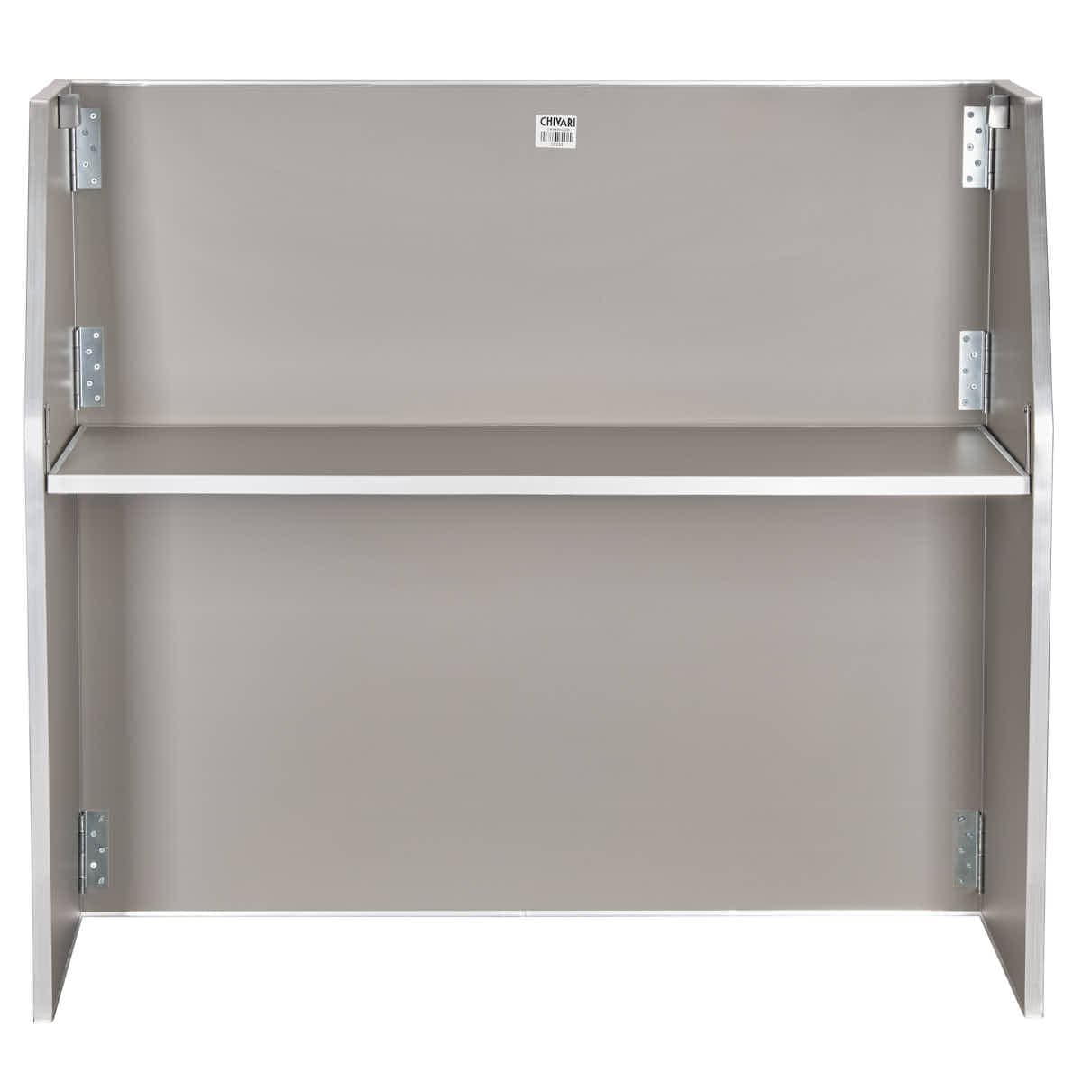 Chivari Gray Portable Folding Bar 42″ Tall x 48″ Long Laminate Surface BAR-FOLD-48-GREY-AX-T