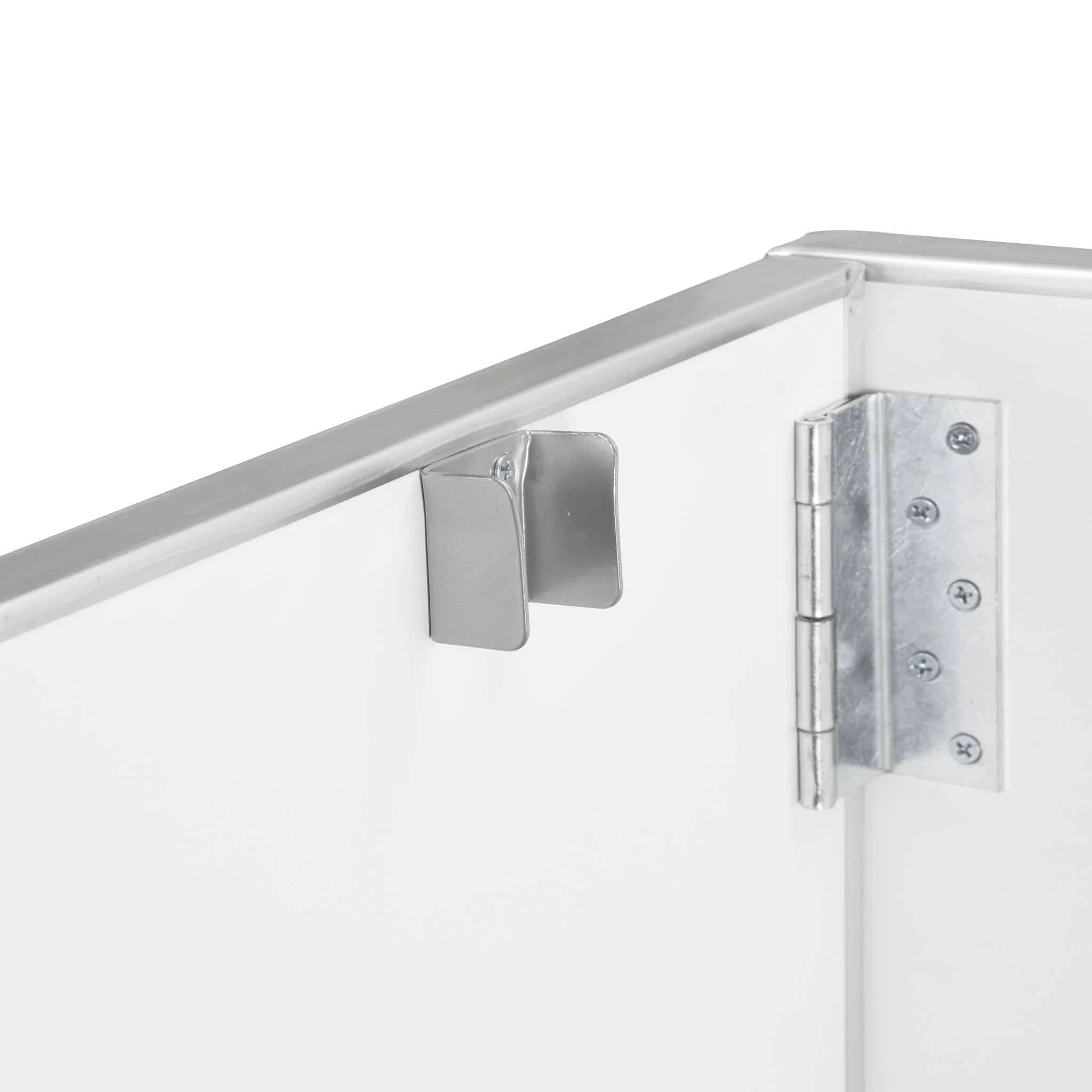 Chivari White 42" Tall x 48" Long Portable Folding Bar Laminate Surface PVC Edge BAR-FOLD-48-WHITE-AX-T