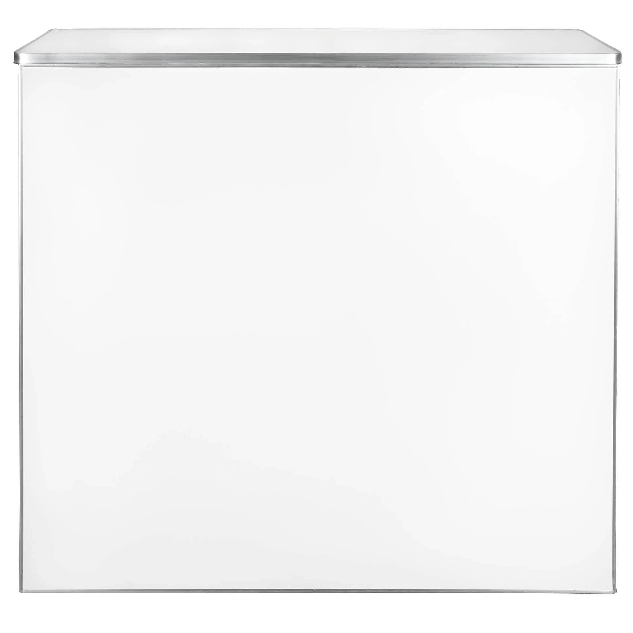 Chivari White 42" Tall x 48" Long Portable Folding Bar Laminate Surface PVC Edge BAR-FOLD-48-WHITE-AX-T