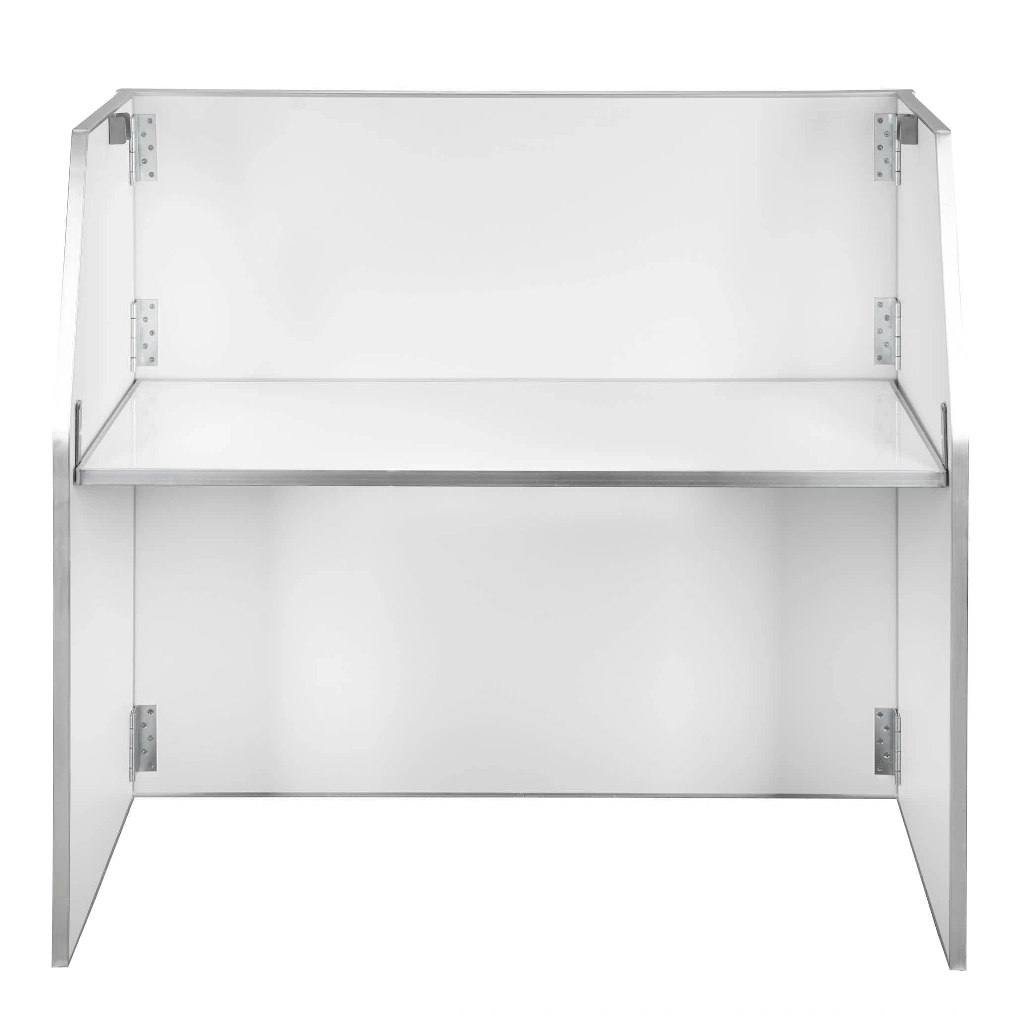 Chivari White 42" Tall x 48" Long Portable Folding Bar Laminate Surface PVC Edge BAR-FOLD-48-WHITE-AX-T