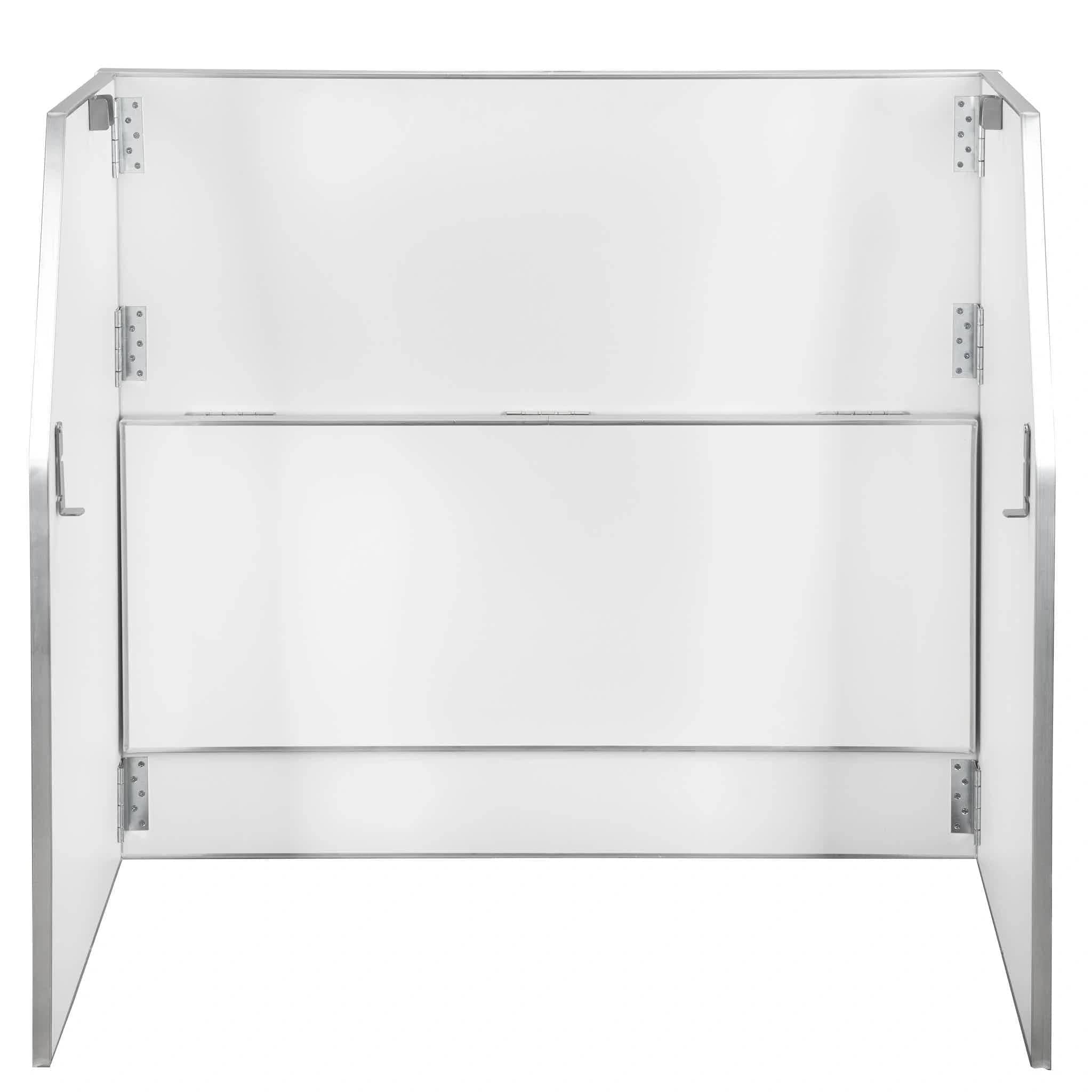 Chivari White 42" Tall x 48" Long Portable Folding Bar Laminate Surface PVC Edge BAR-FOLD-48-WHITE-AX-T