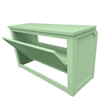 6' Sage Green Portable Folding Bar with HPL Reversible Front, Top & Shelf